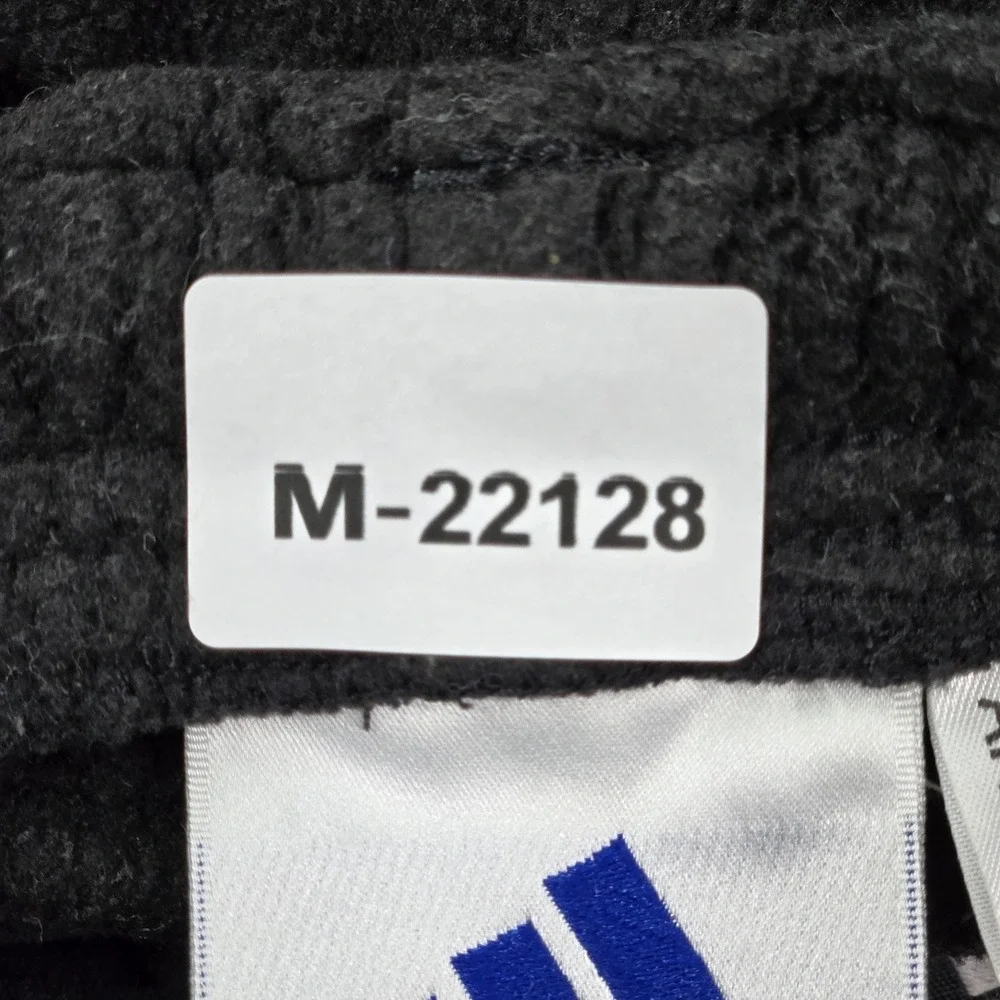 Adidas Men Activewear Pants M Black Embroidered Sweatpants‎ Fleece Logo 28